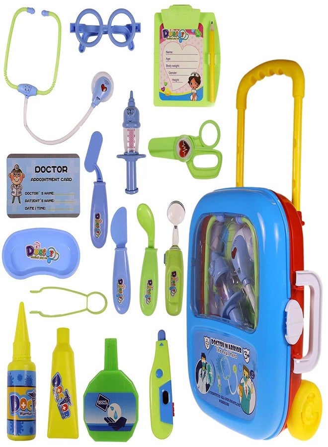 WAKTORO Trolly Doctor Set with Light & Sound Effects with Suitcase Toy for Child - Image 1